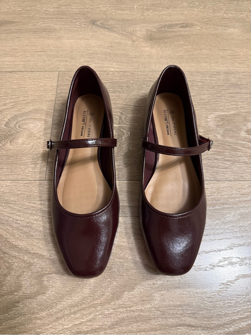 Call it Spring Mary Jane Ballet Flats in Burgundy